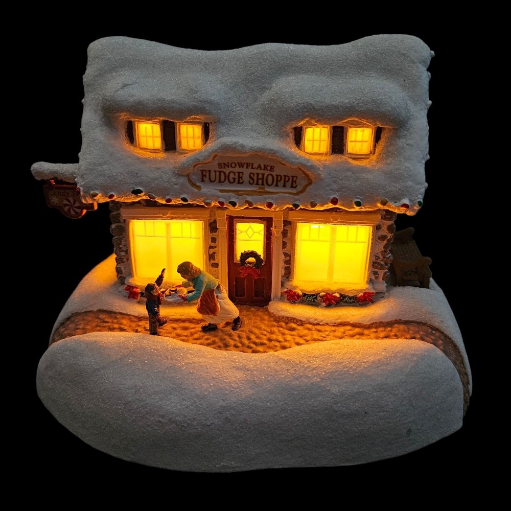Thomas‎ Kinkade Sweet Shoppe Fudge Candy Shop Lighted Holiday Christmas Village